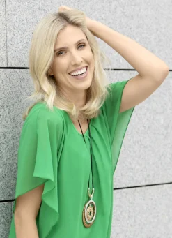 Herrliche Halskette aus interessantem Materialmix