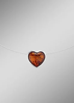 Herz-Anhänger mit Bernstein