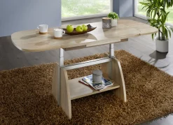 Höhenverstell- und ausziehbarer Couchtisch