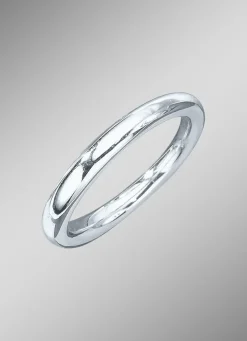 Hochglänzender Partnerring aus Weißgold