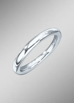 Hochglänzender Partnerring aus Weißgold