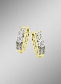 Hochwertige Creolen mit Brillanten und Diamanten