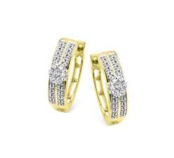 Hochwertige Creolen mit Brillanten und Diamanten