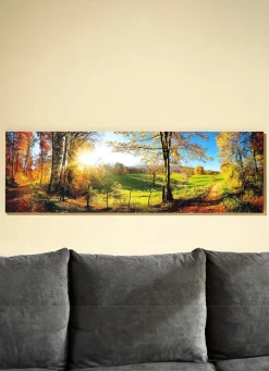 Hochwertige Kunstdruck „Zauberhafte Landschaft im Herbst“