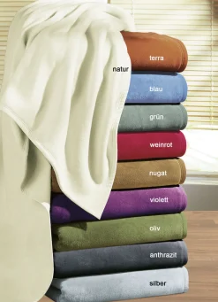Hochwertige Schlafdecke, 2er-Set, mit Veloursband-Einfassung