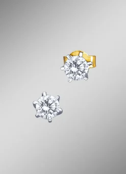 Hochwertige Solitärohrstecker mit Brillanten