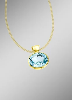 Hochwertiger Anhänger mit großem Blautopas