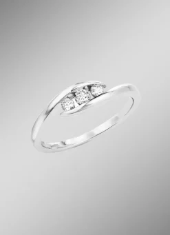 Hochwertiger Damenring mit 3 Brillanten