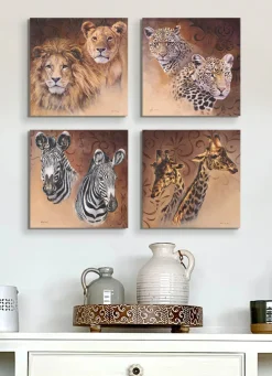 Hochwertiges Leinwandbilder-Set, 4-teilig