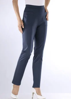 Hose mit abgesteppten Teilungsnähten