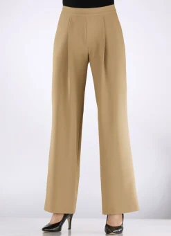 Hose mit Bundfalten in modischer Weite