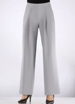 Hose mit Bundfalten in modischer Weite
