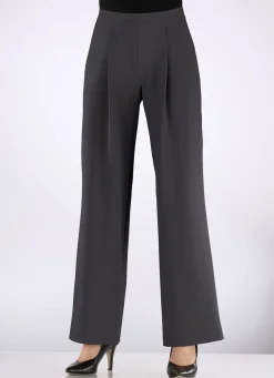 Hose mit Bundfalten in modischer Weite