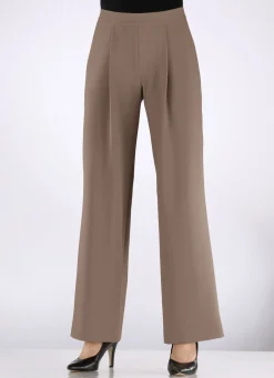 Hose mit Bundfalten in modischer Weite