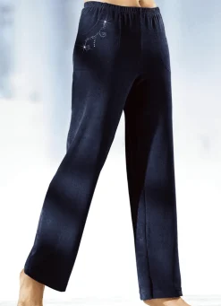 Hose mit hübscher Schmucksteinzier