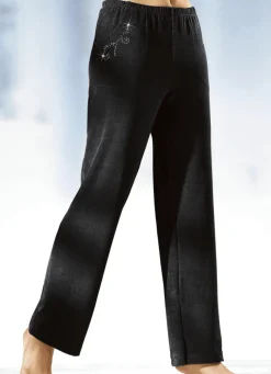 Hose mit hübscher Schmucksteinzier