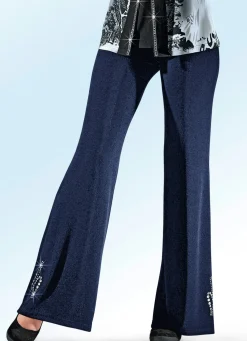 Hose mit Metallplättchen-und Strasszier