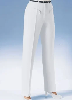 Hose mit paspelierten Reißverschluss-Taschen