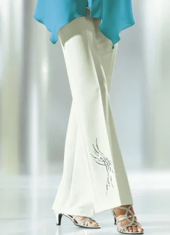 Hose mit schmückendem Strasszier-Motiv