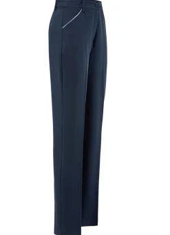 Hose mit silberfarbener Kontrastpaspel