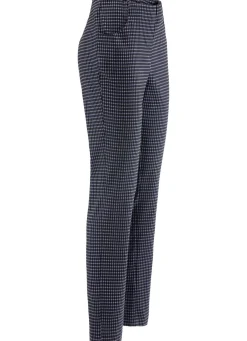 Hose mit trendiger Hahnentritt-Dessinerung