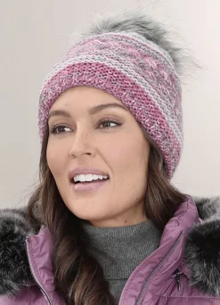 Interessante Damen-Mütze, mit Bommel