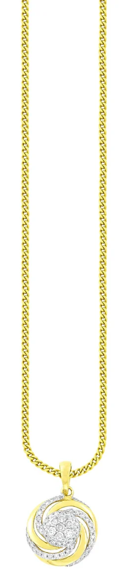 Interessanter Anhänger mit 7 Brillanten und 56 Diamanten