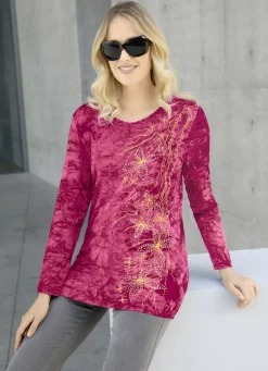 Interessantes Shirt in Batikoptik in 3 Farben