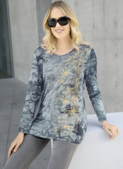 Interessantes Shirt in Batikoptik in 3 Farben