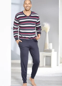 Interlock Schlafanzüge im Doppelpack mit Bündchenabschlüssen