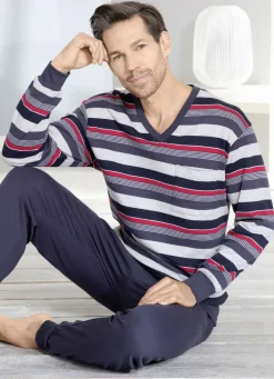 Interlock Schlafanzüge im Doppelpack mit Bündchenabschlüssen