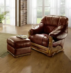 Italienische Polstermöbel mit Bezug aus echtem Leder