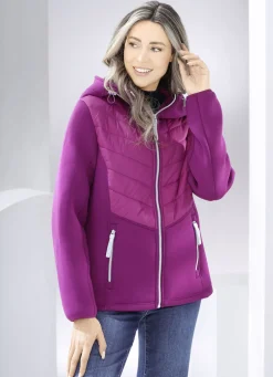 Jacke im Materialmix