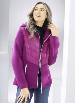 Jacke im Materialmix