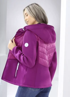 Jacke im Materialmix