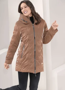 Jacke in topmodischer Lackoptik