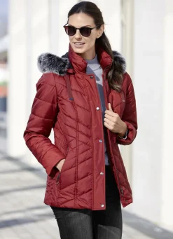 Jacke mit abnehmbarem Kunstpelz-Besatz