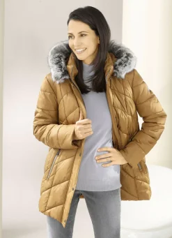 Jacke mit abnehmbarem Kunstpelz-Besatz