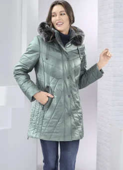 Jacke mit abnehmbarem Kunstpelz-Besatz