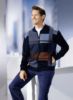 Jacke mit durchgehendem Reißverschluss in 2 Farben