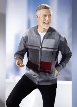 Jacke mit durchgehendem Reißverschluss in 2 Farben