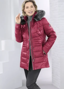 Jacke mit figurfreundlicher Längssteppung seitlich