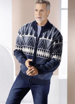 Jacke mit Jacquarddessin