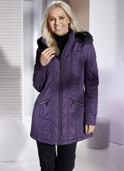 Jacke mit Längssteppung seitlich