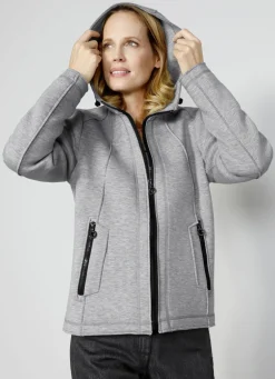 Jacke mit offenkantiger Verarbeitung
