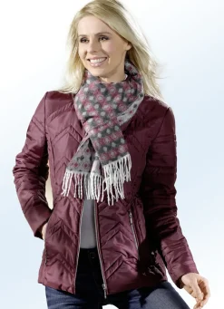 Jacke mit seitlicher Längssteppung