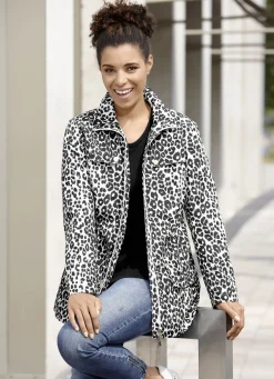 Jacke mit trendgenauem Raubtierfell-Dessin