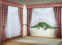 Jacquard-Übergardine mit Universalschienenband