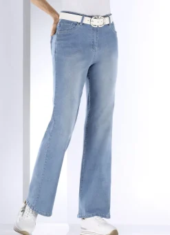 Jeans in aktueller Fingerprint-Dessinierung