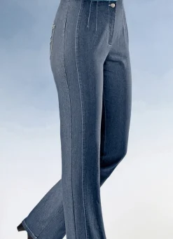 Jeans mit angeschnittenem Bund